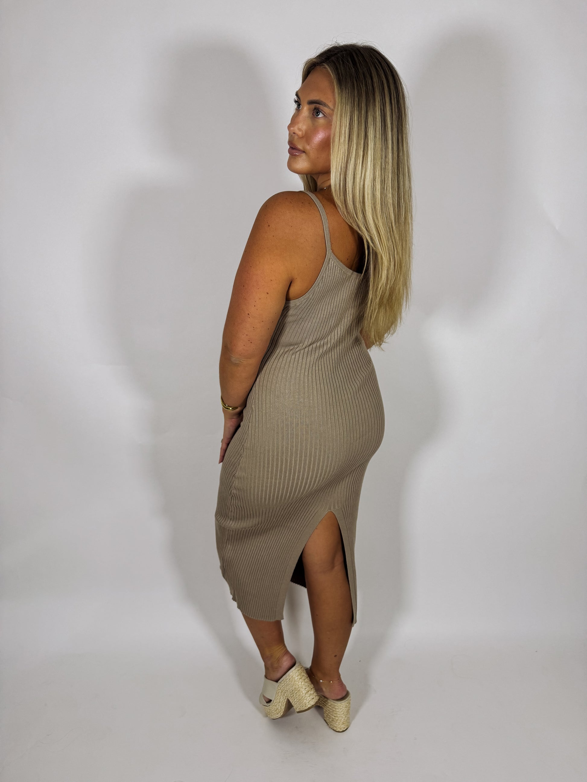 Hannah Ribbed Tank Midi Dress