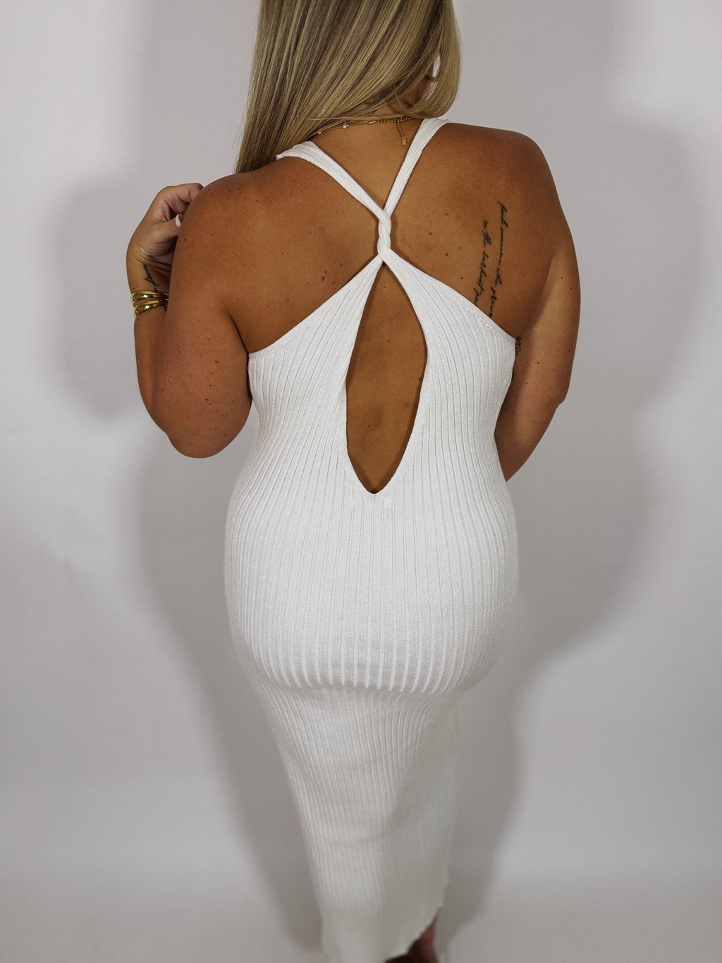 Marla Lurex Rib Knit Maxi Dress
