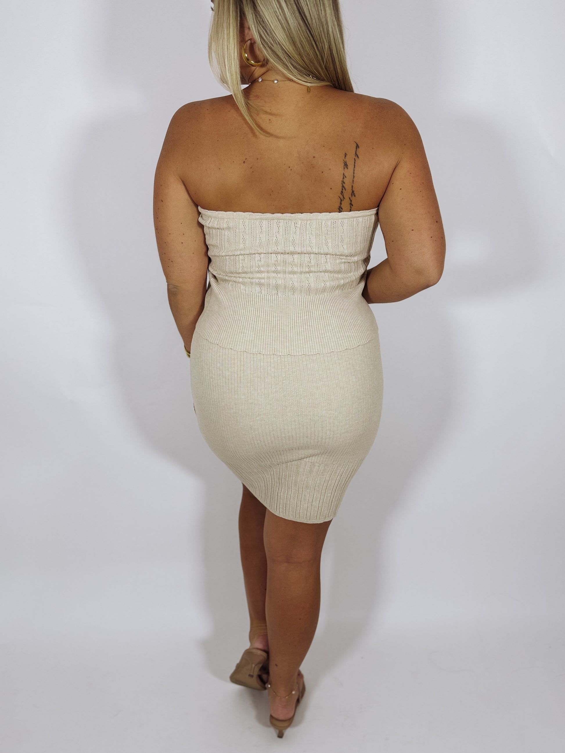 Ophelia Knit Tube Top Skirt Set