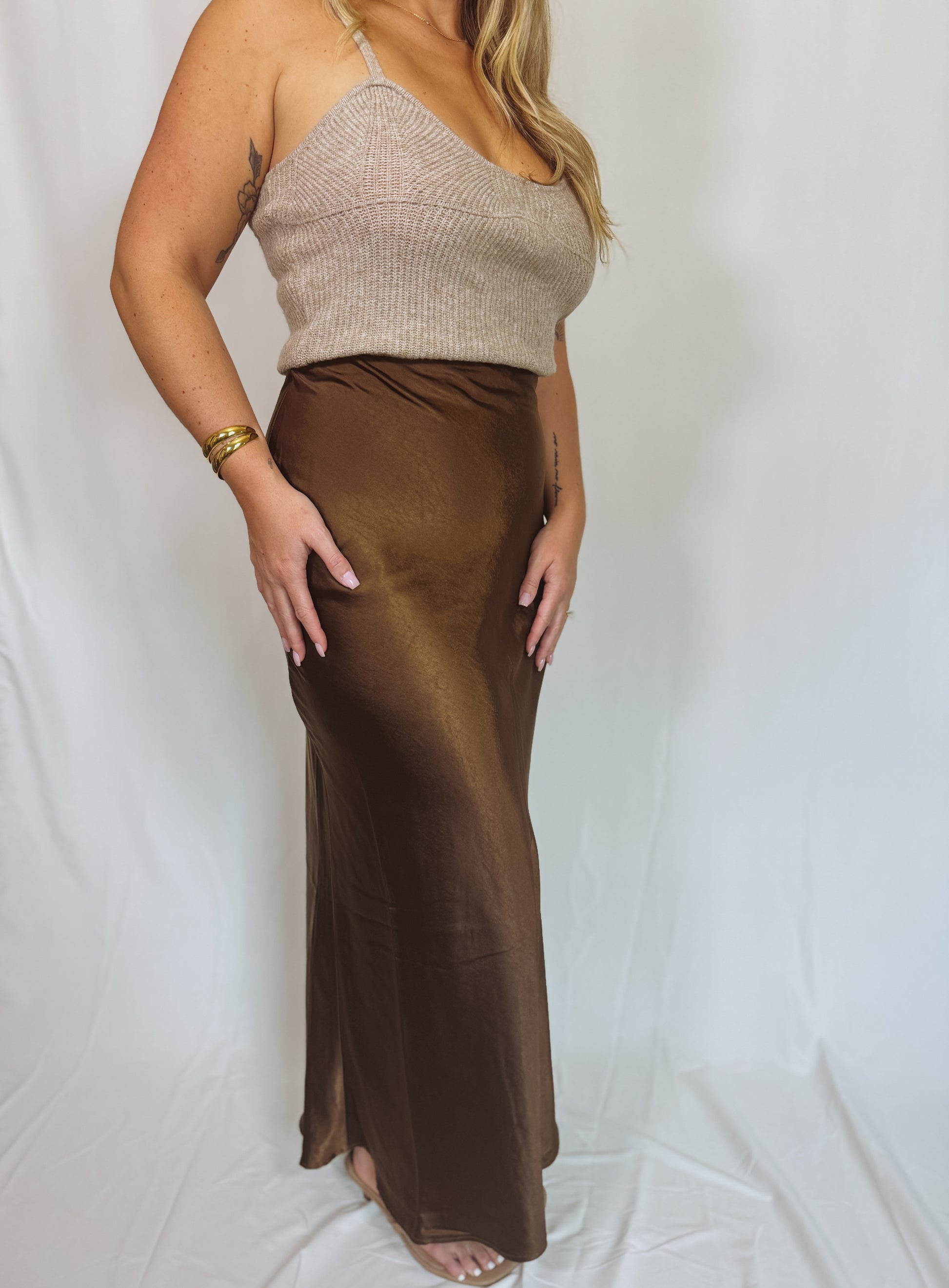 Gabrielle Satin Skirt